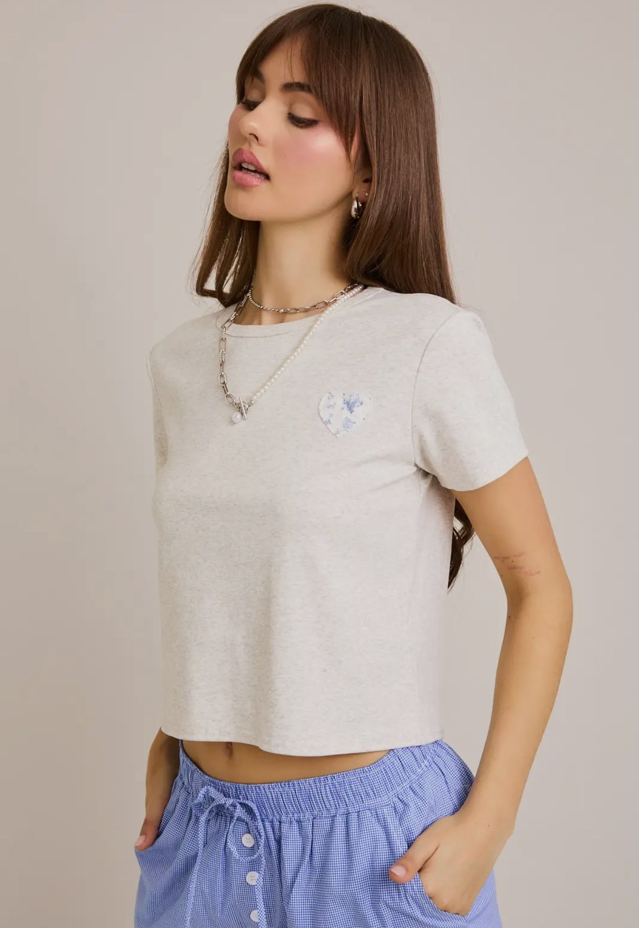 Patchwork Cowboy Boots Short Sleeve Round Neck Baby Tee