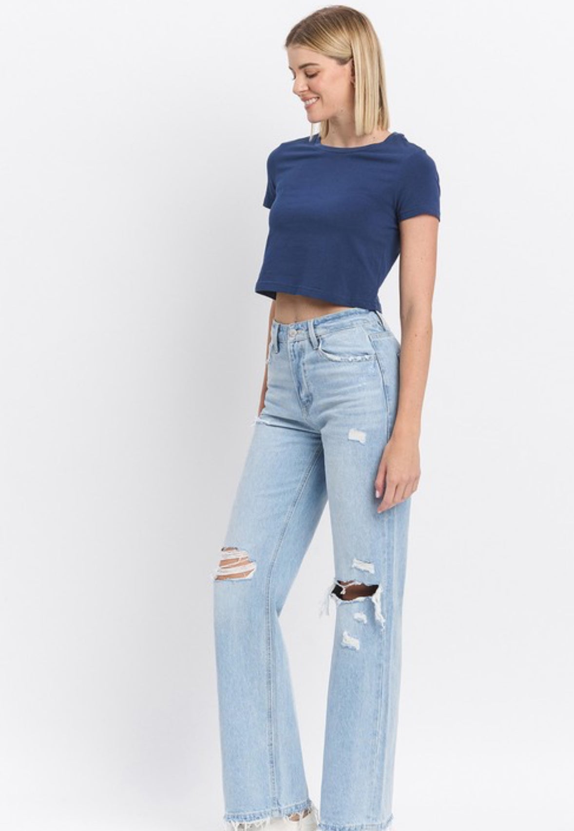 90's Vintage Super High Rise Flare Jeans