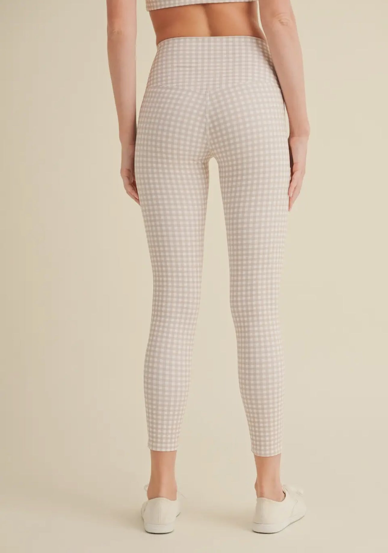Goldie Gingham Print Aligned Performance High-Rise Leggings