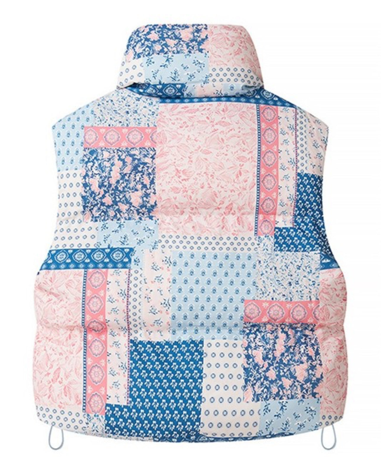 Haven Floral Print Mock Collar Puffer Vest