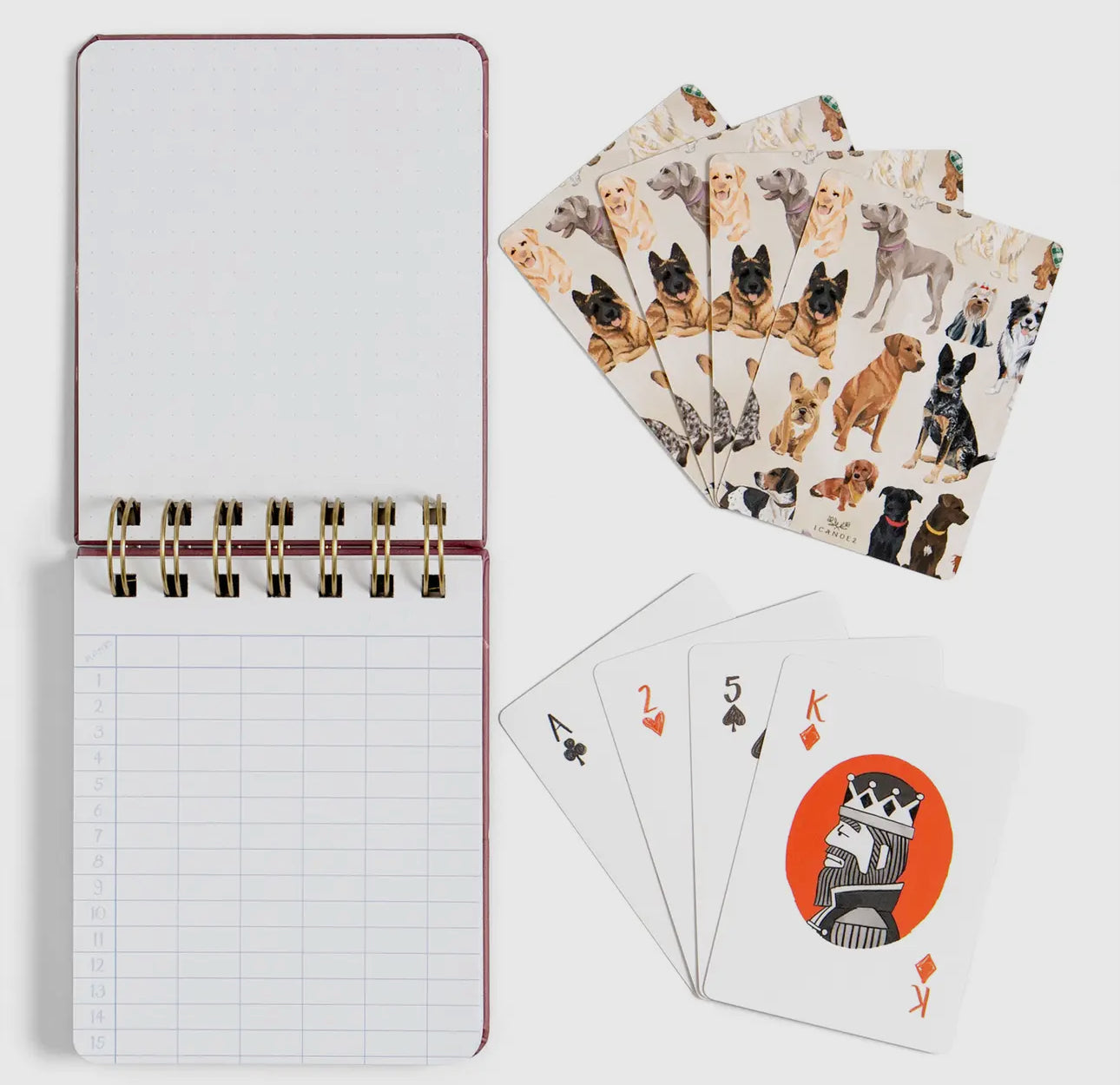 Furry Friends Dogs Playing Cards +
Scorekeeping Set