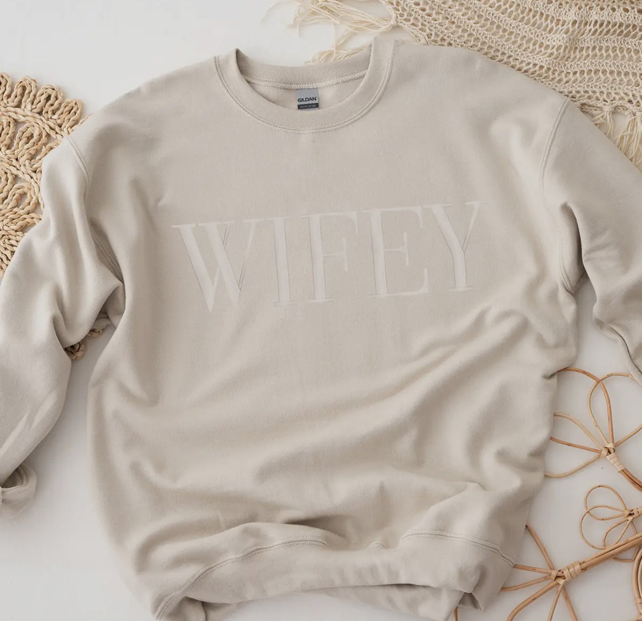Wifey Embroidered Sweatshirt