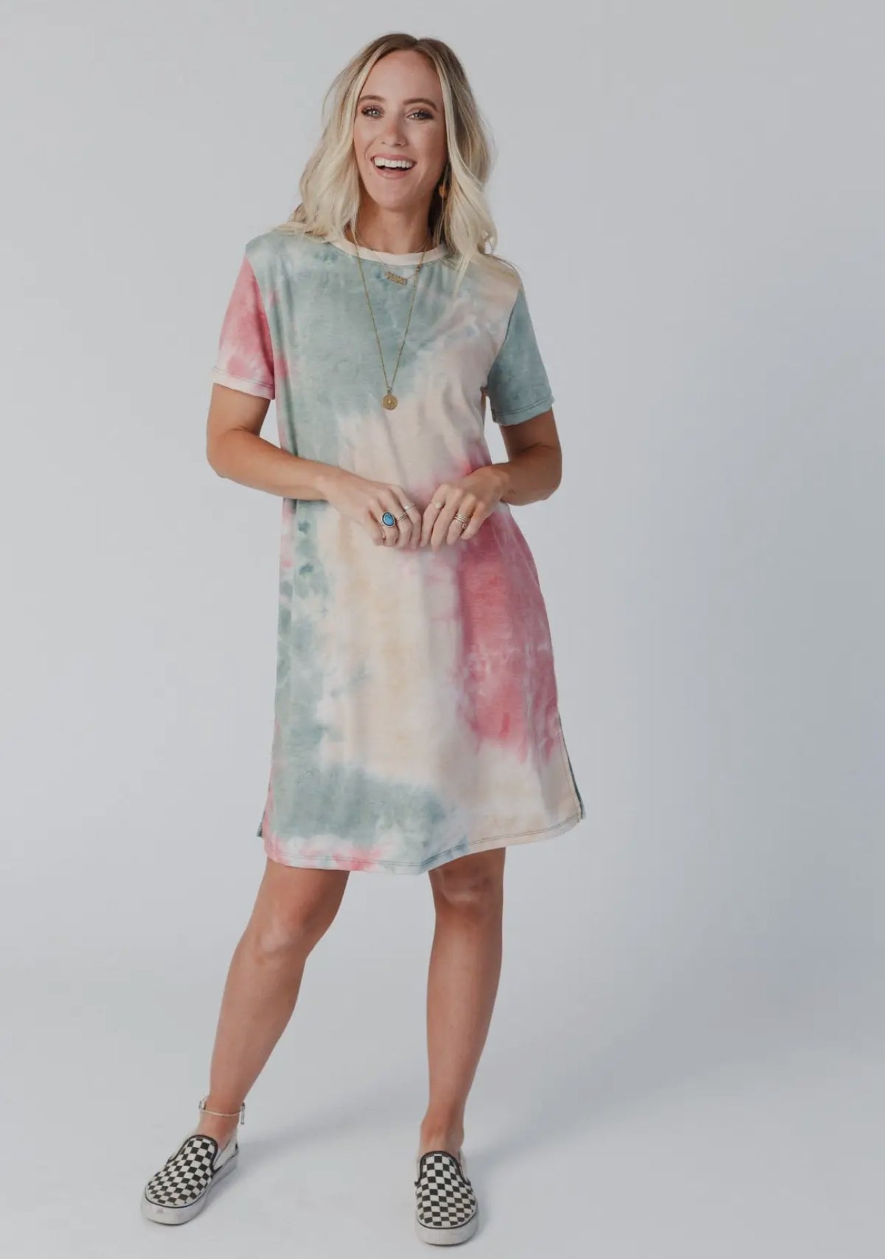 On the Daily Oversized Slit Tee Dress