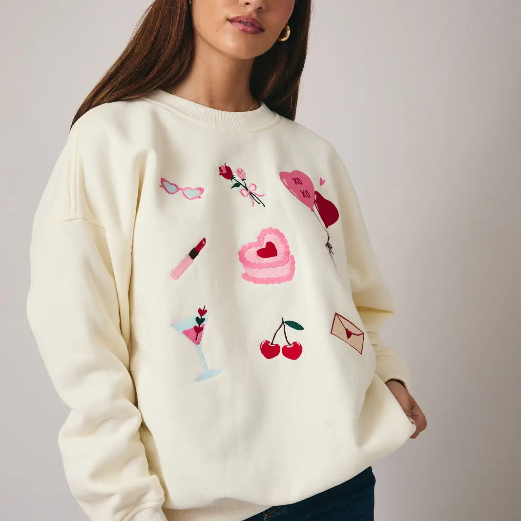 Lover Embroidered Sweatshirt