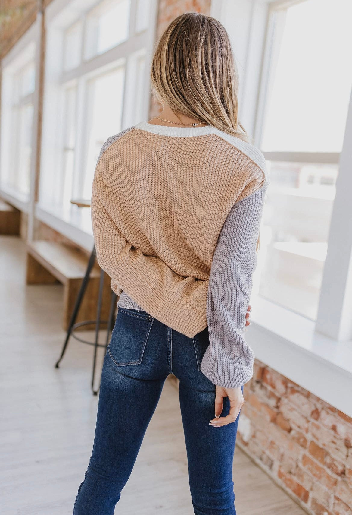 Sydney | Color Block Chunky Sweater