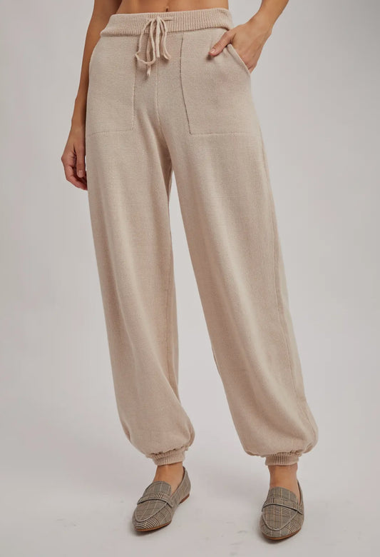 Relaxed Knit Sweater Jogger With Pockets