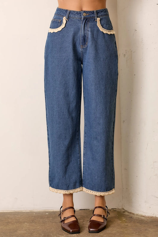 Willow Crochet Trim Jeans