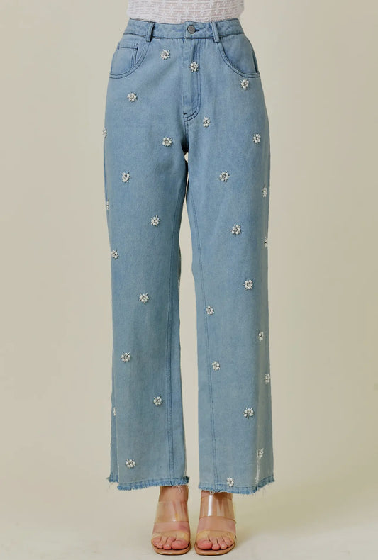 Beverly Pearl Detail Jeans