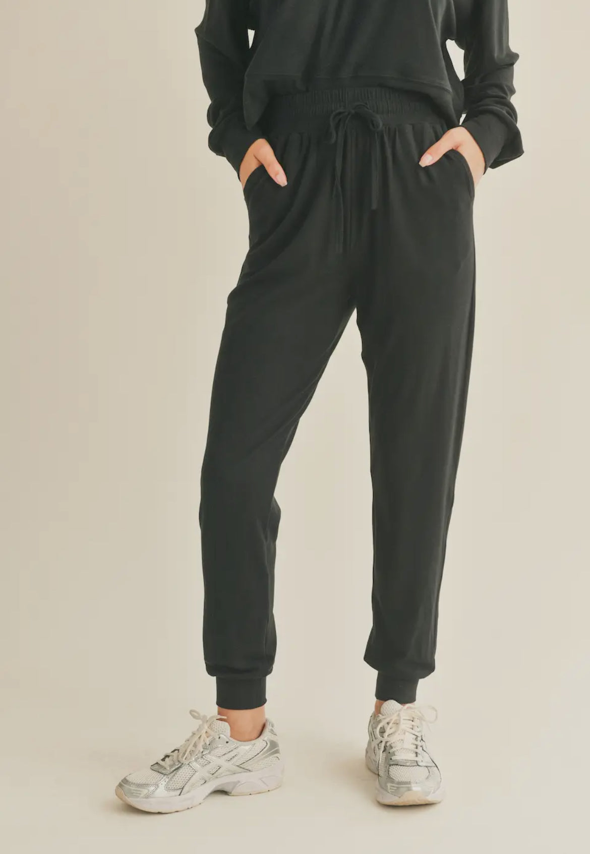 Black Soft Touch Relaxed Jogger