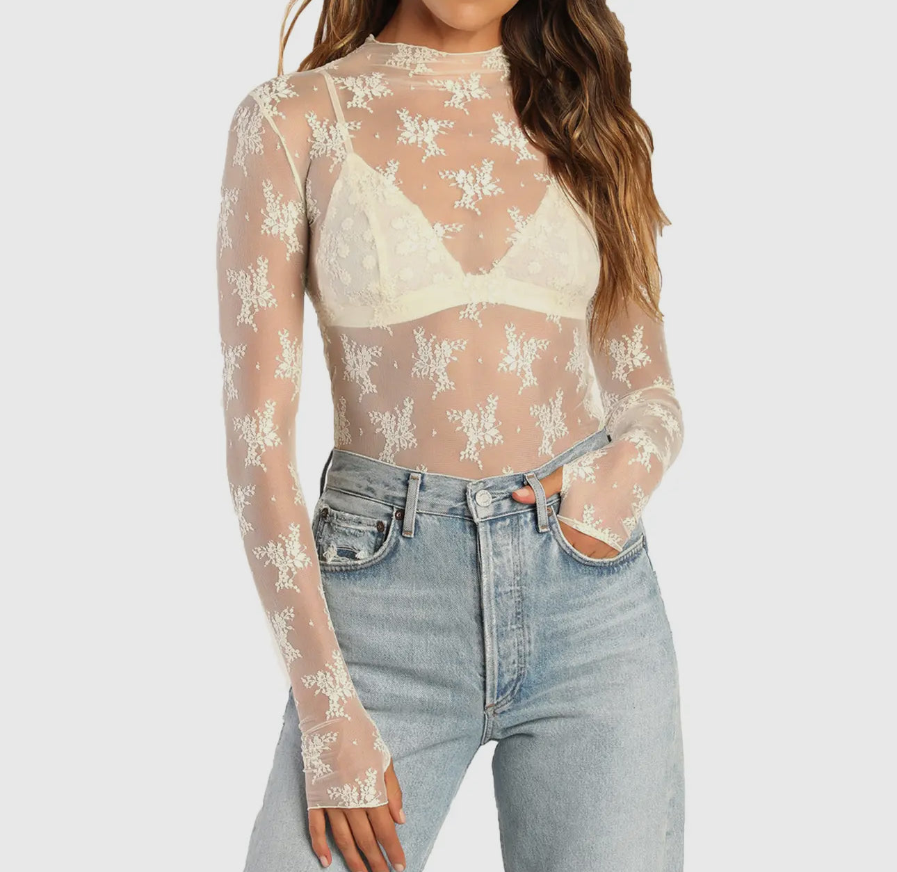 Sheer Lace Top