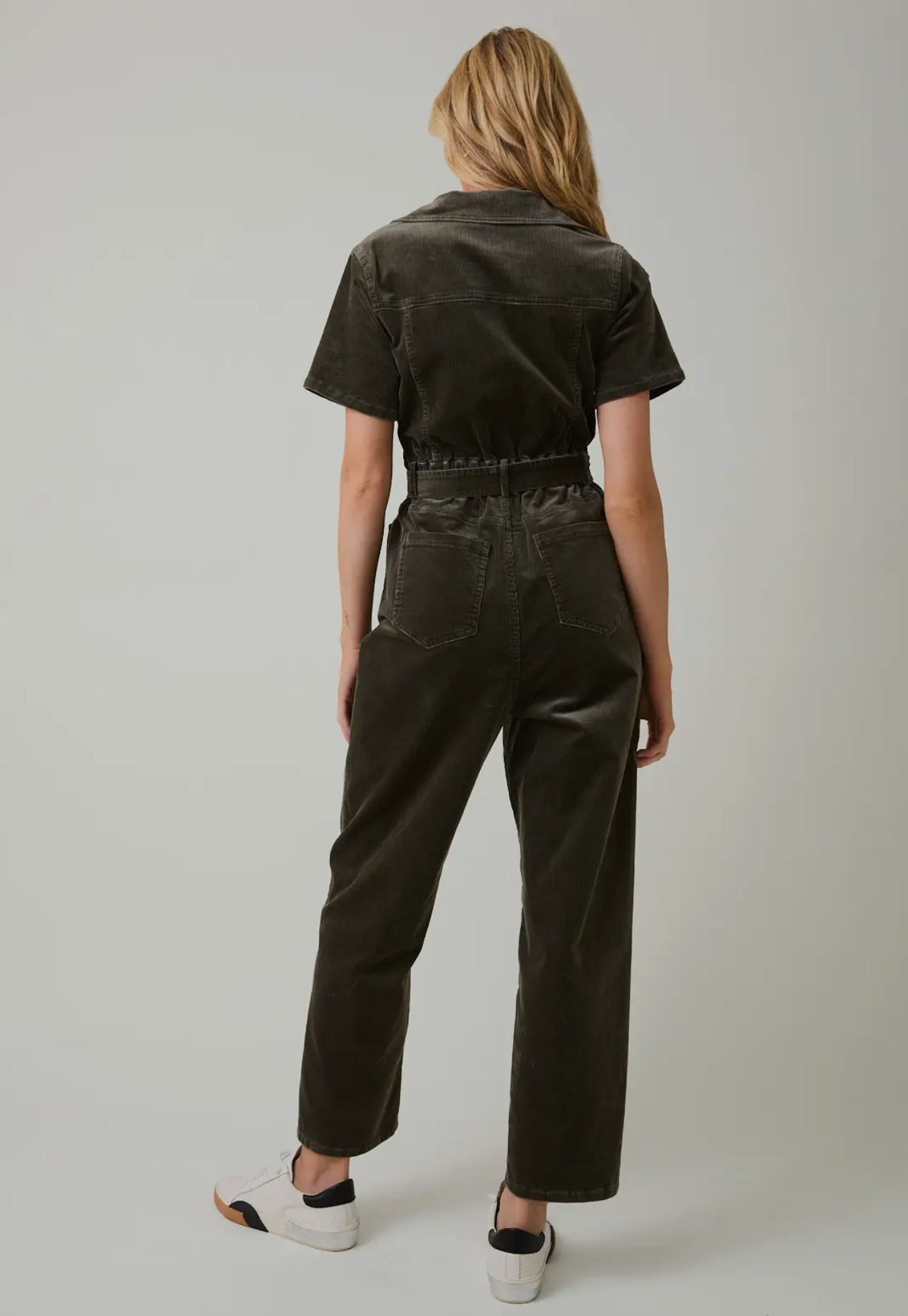 Fern Half Sleeve Zip Up Utility Jumpsuit