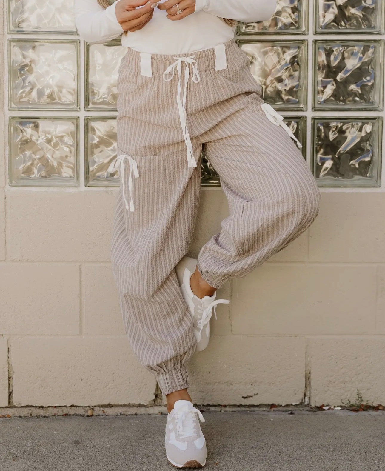 Paisley Striped Lantern Pants