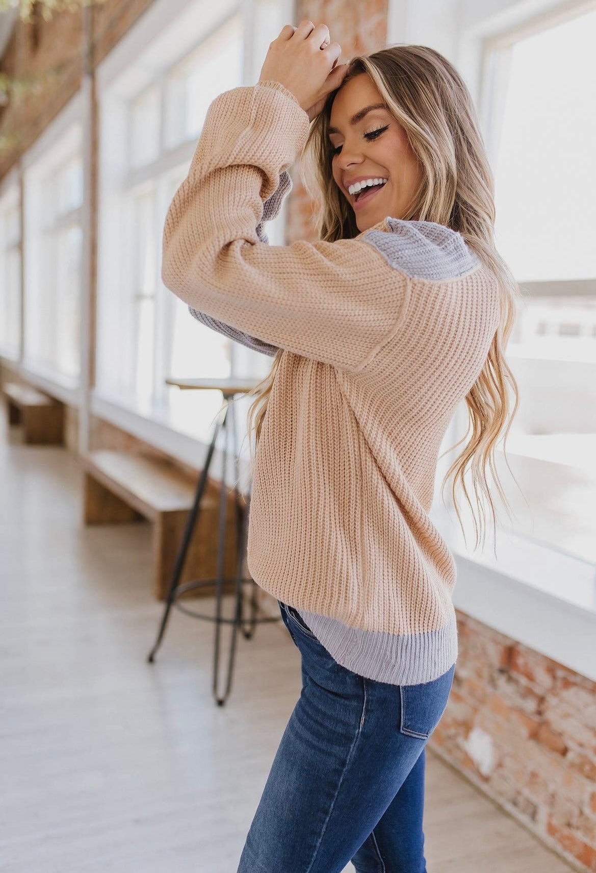 Sydney | Color Block Chunky Sweater