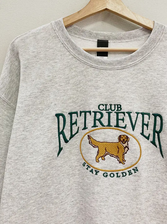 Embroidered Retriever Club Sweatshirt