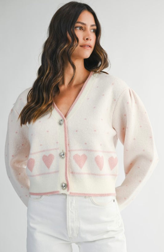 Poppy Heart Cardigan