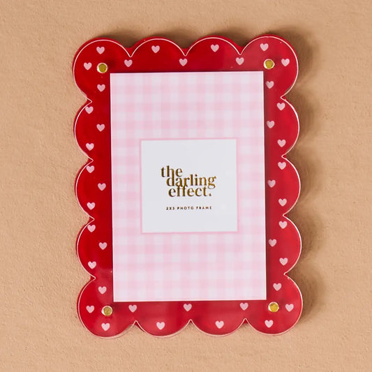 Mini Acrylic Picture Frame Magnet-Tiny Hearts