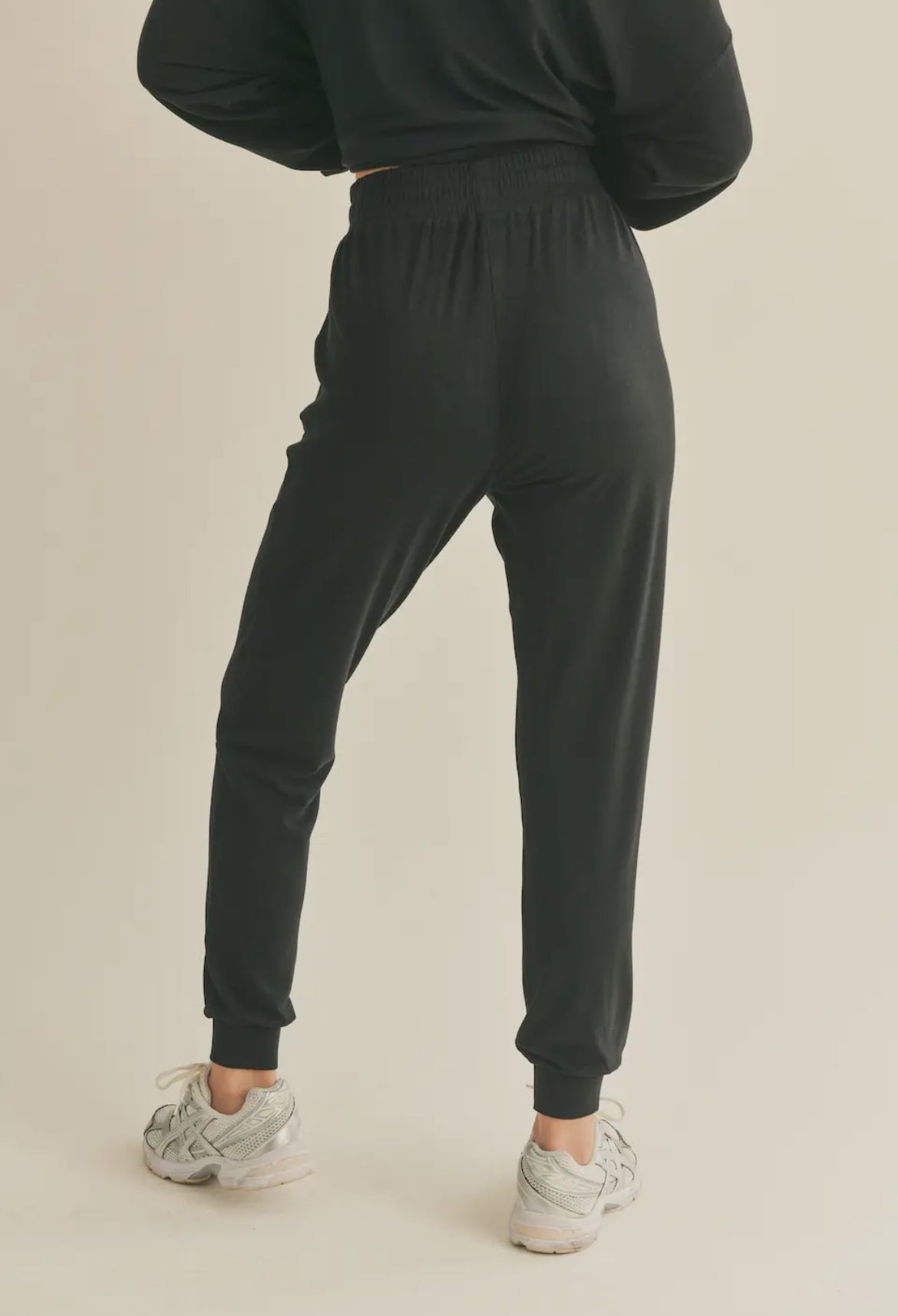 Black Soft Touch Relaxed Jogger