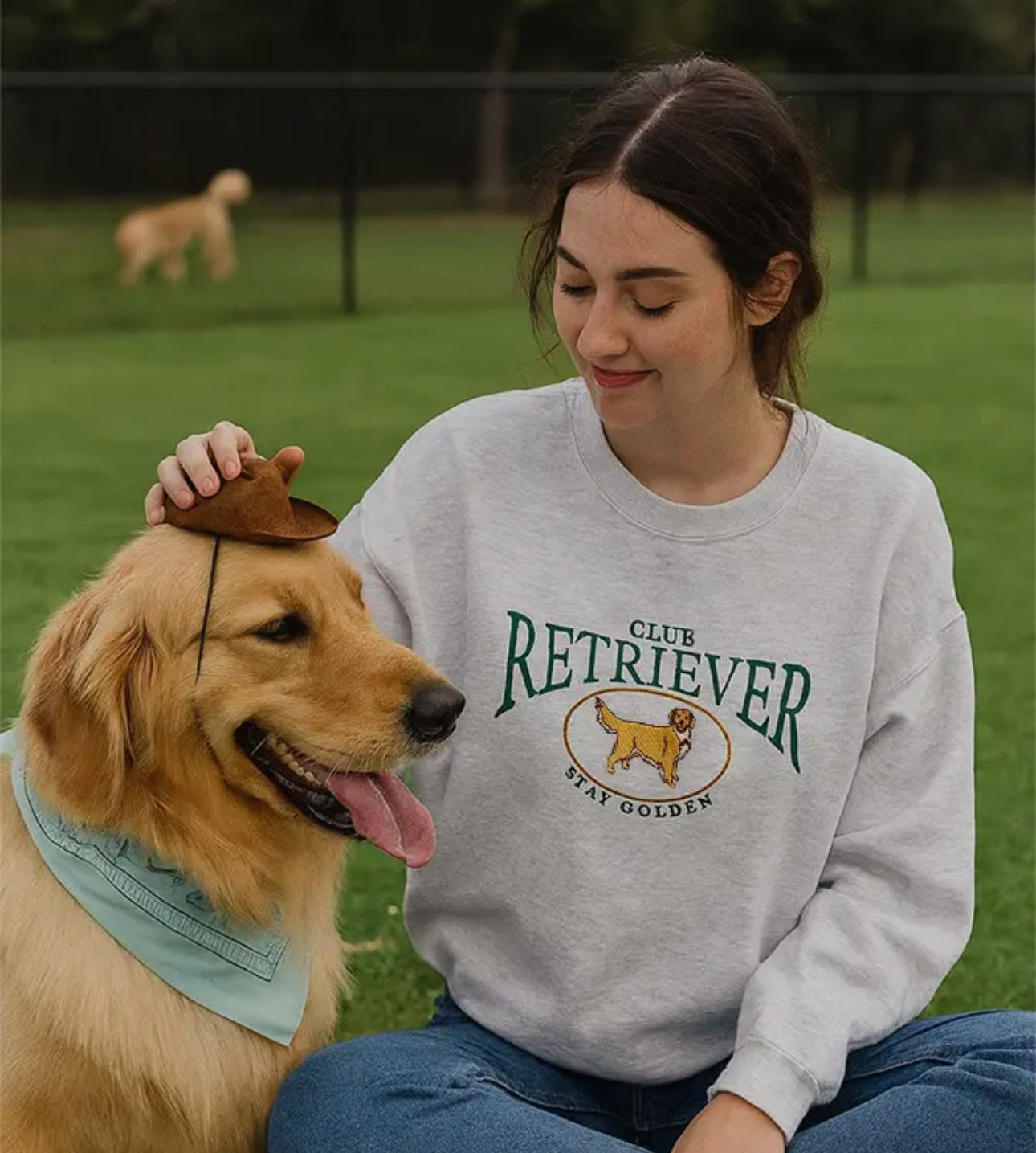 Embroidered Retriever Club Sweatshirt