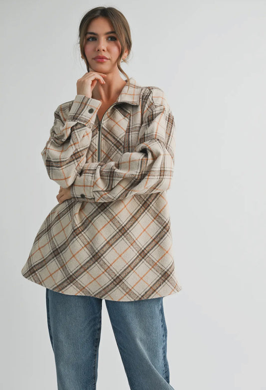 Mya Plaid Pullover