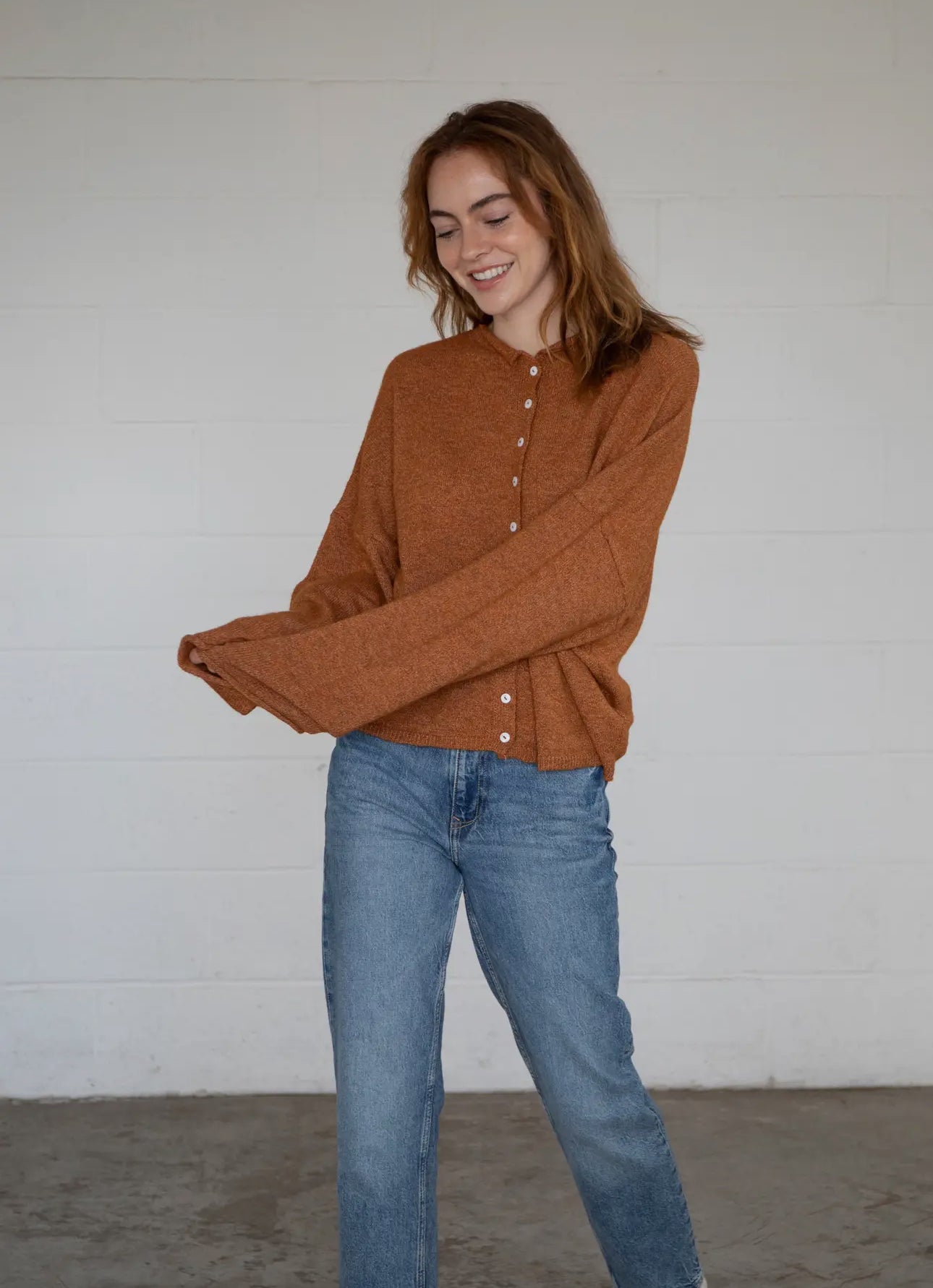 Rust Piper Cardigan