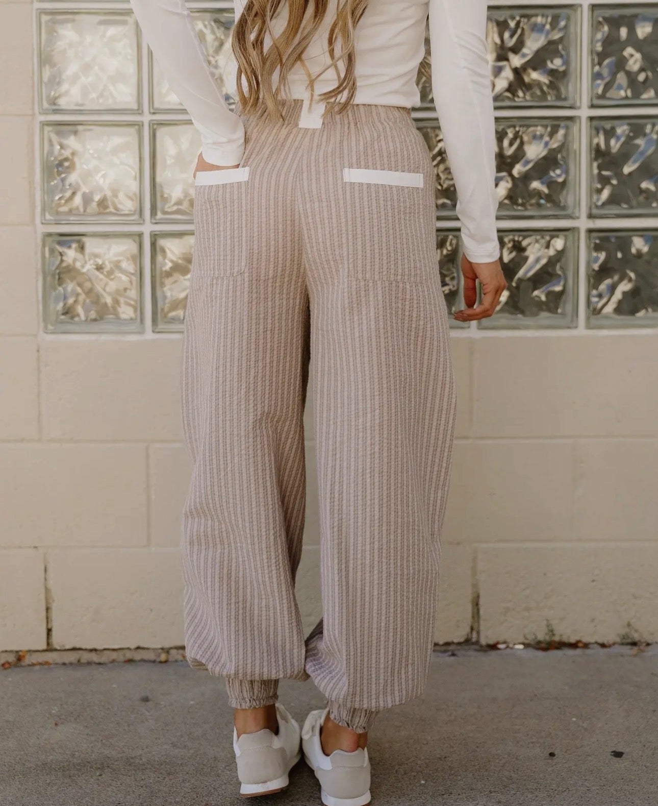 Paisley Striped Lantern Pants