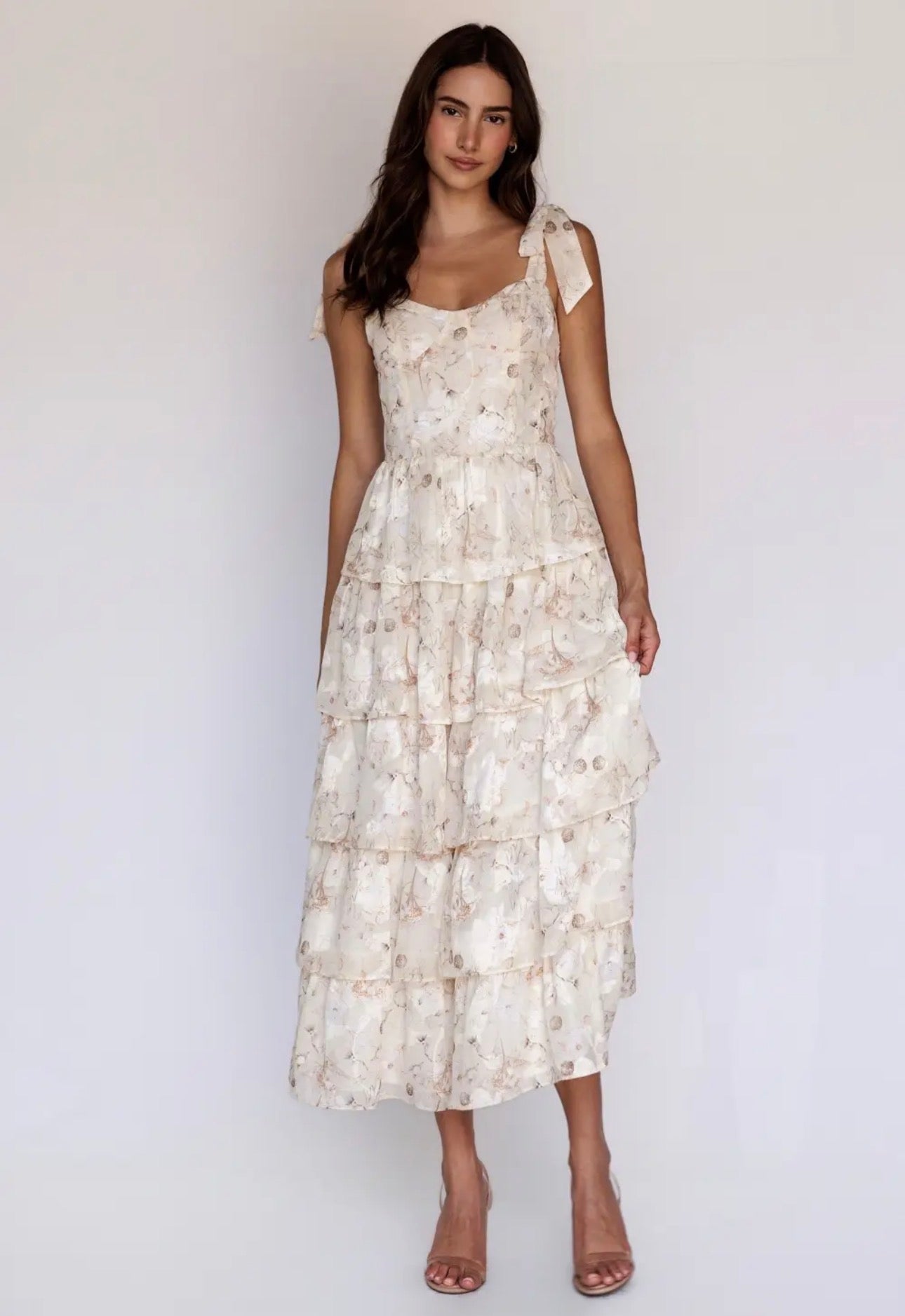 Heather Tiered Ruffle Floral Maxi Dress