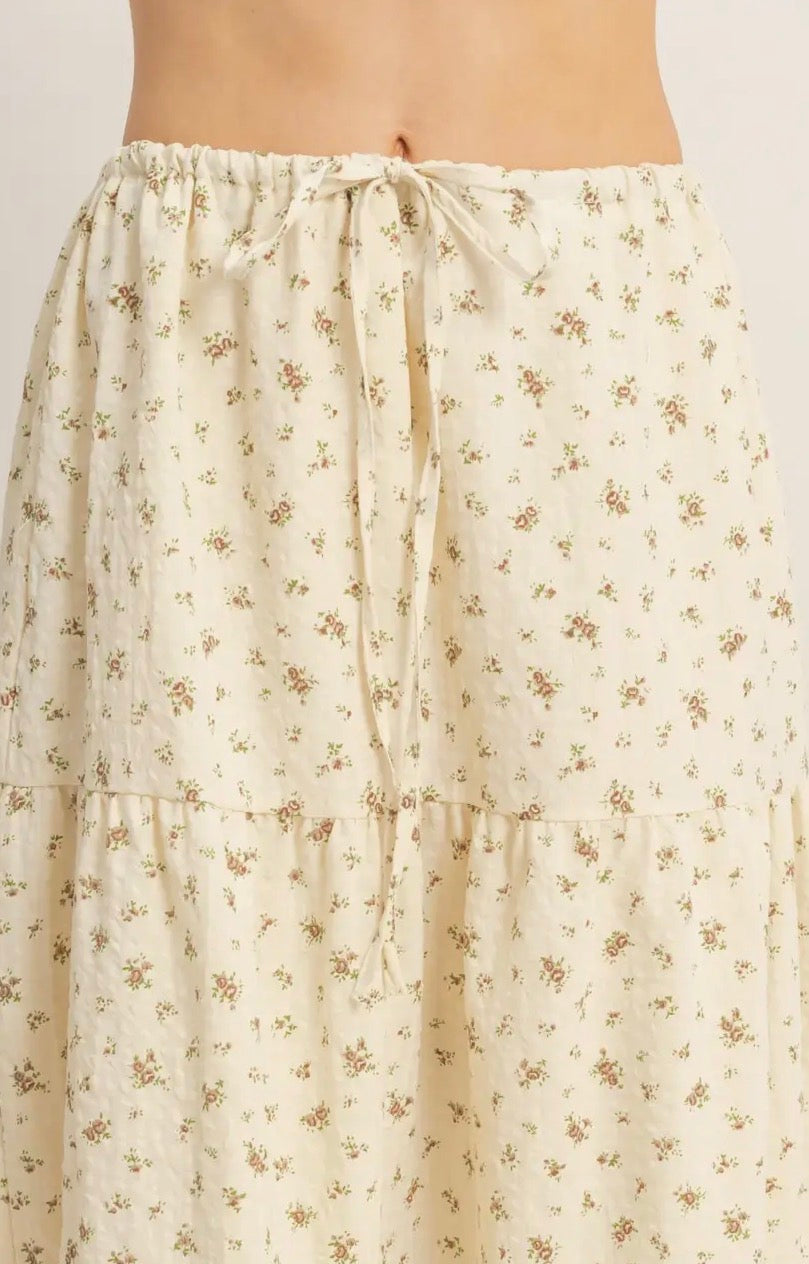 Bailey Tiered Lace Trim Skirt