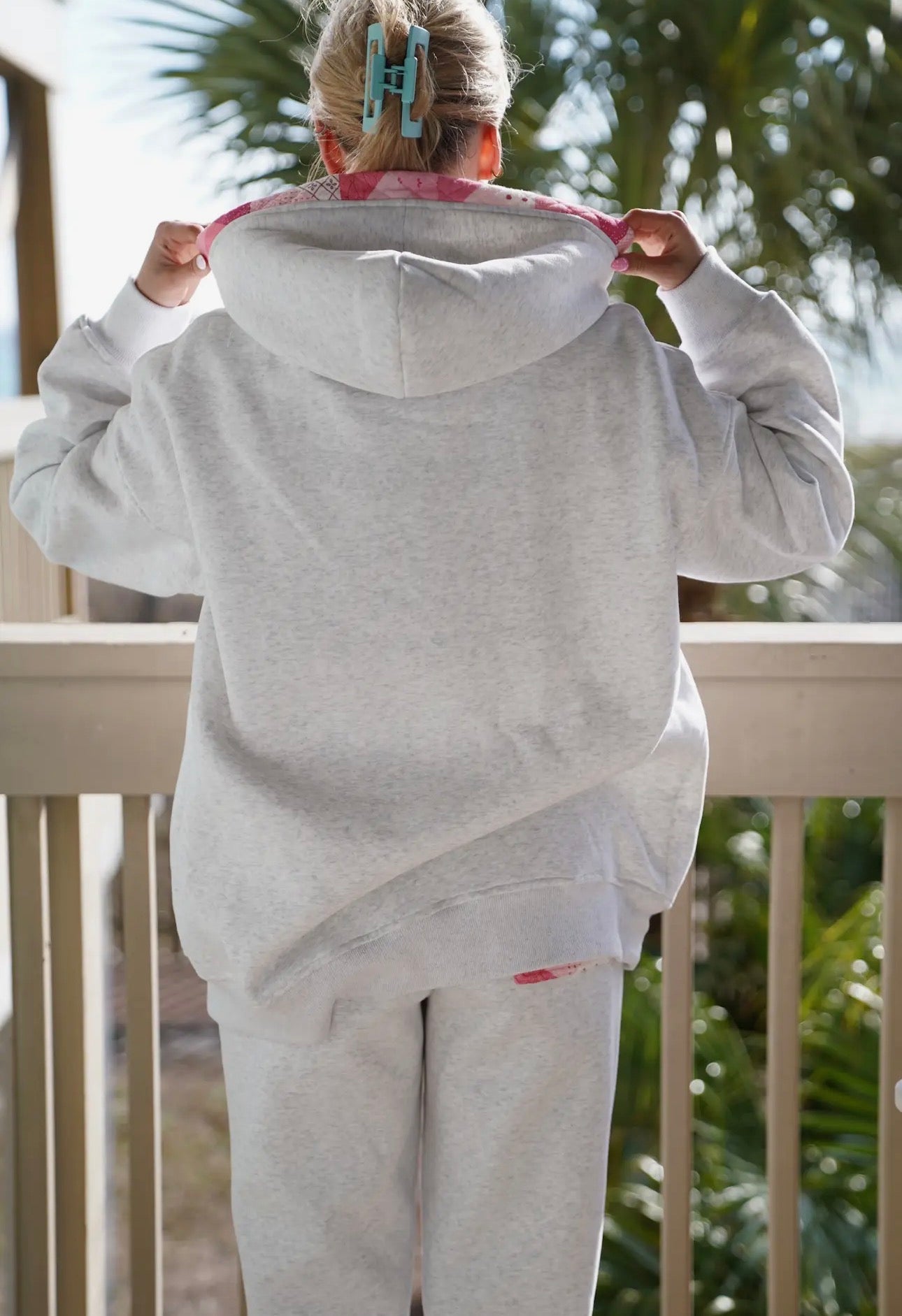 Pearl Grey Gemma Patchwork
Quilted Hoodie