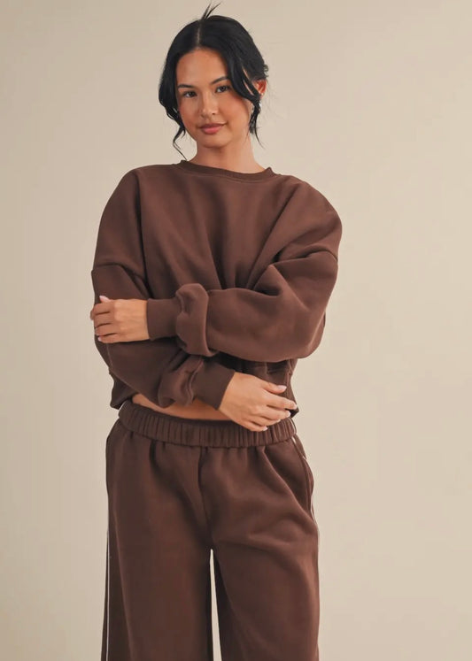 Cozy Fleece Oversized Crewneck Sweatshirt